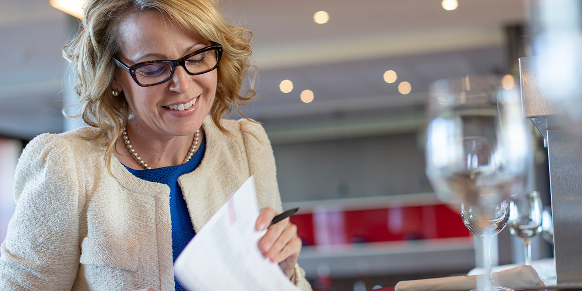 Female researcher applying for a grant